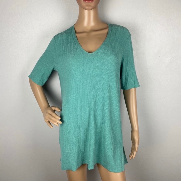 NEW EILEEN FISHER V-NECK KNIT TUNIC - Picture 2 of 10